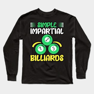 Simple Impartial Billiards I Snooker I Billiard Long Sleeve T-Shirt